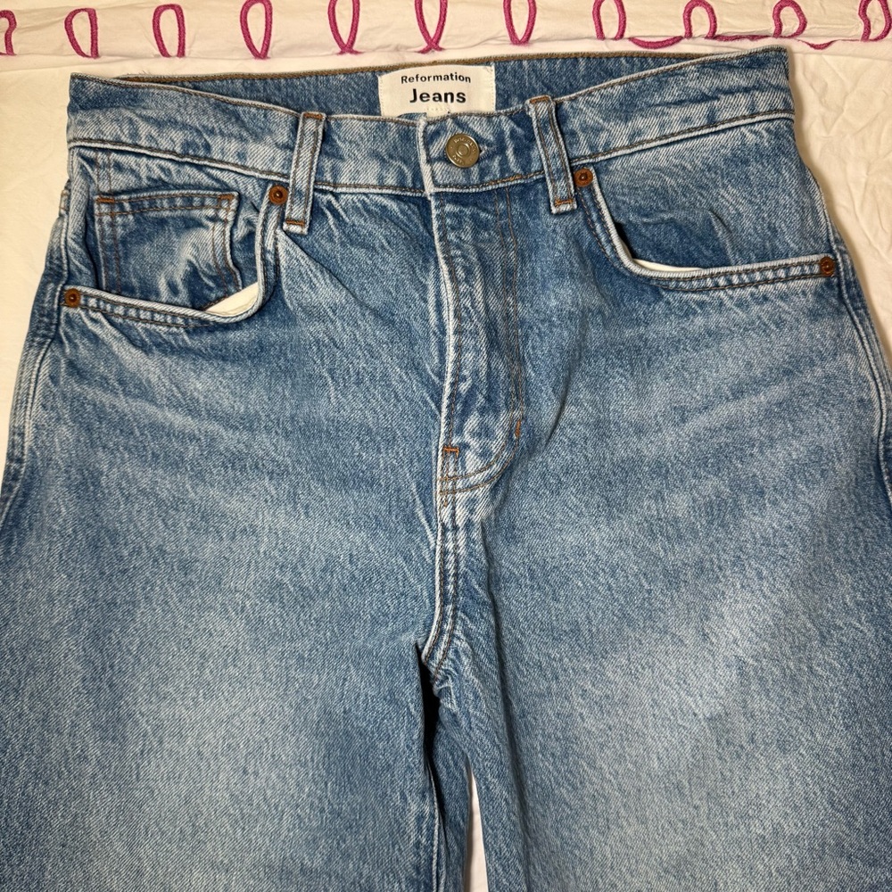 Reformation Val 90s Mid Rise Straight Jeans